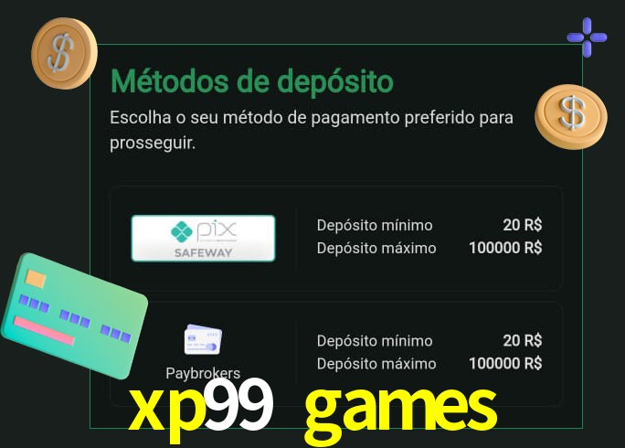 O cassino xp99 games oferece uma grande variedade de métodos de pagamento